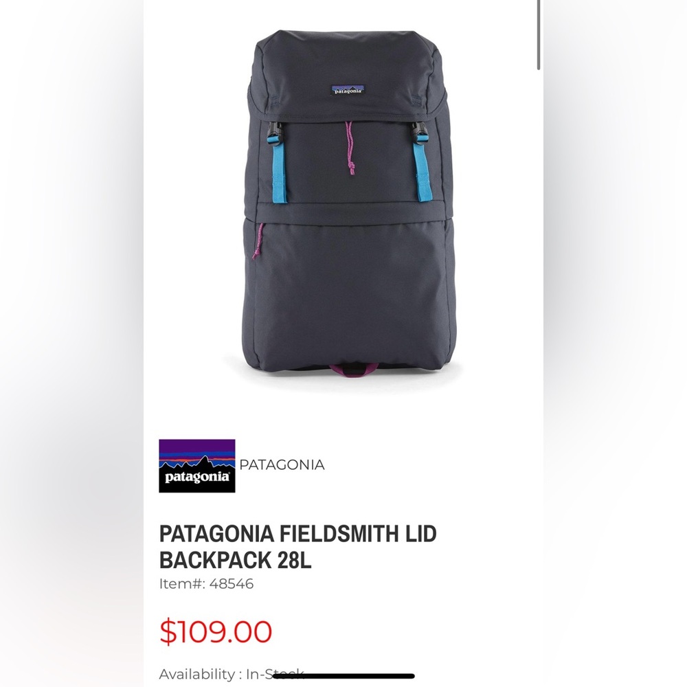 Patagonia fieldsmith lid backpack 28L NWT